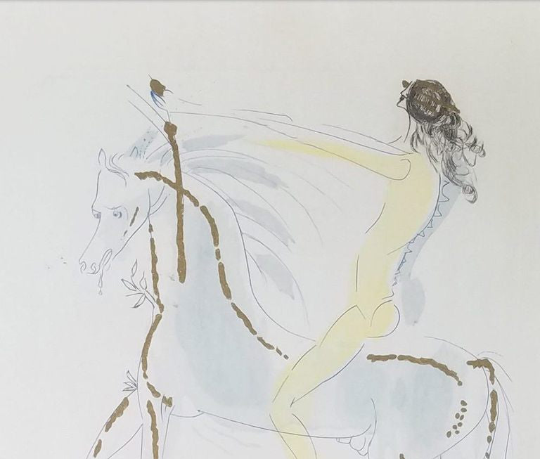 Salvador Dali 'The Beloved is as Fair as a Company of Horses - Etching'