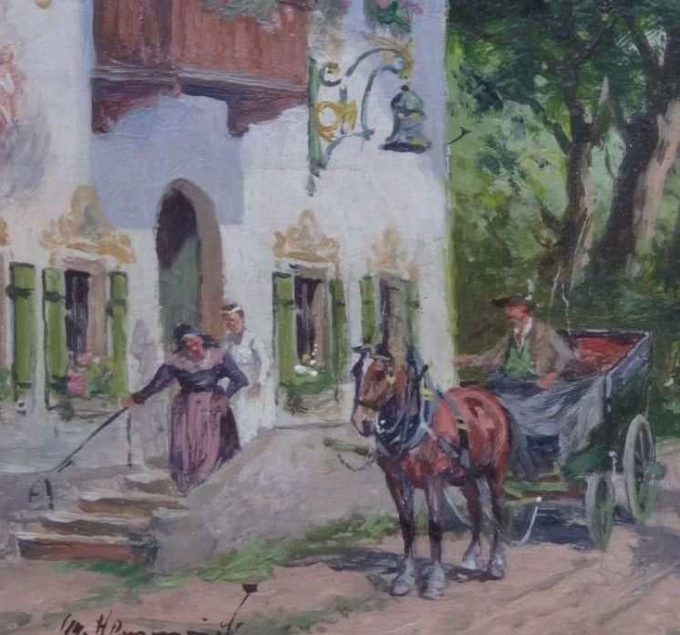 Georg Hemmrich, "Mail Coach in Mittenwald"