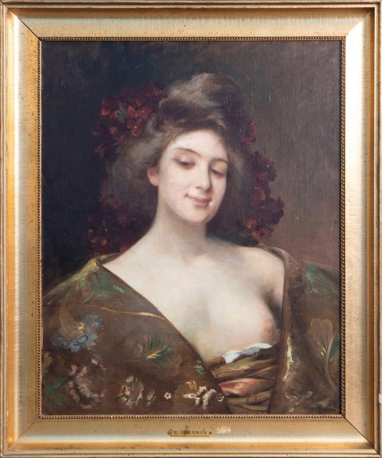 Etienne Albert Joannon-Navier (Manner Of) Portrait of a lady in oriental dress