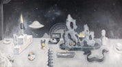 Buqi Guo '00:00' - Contemporary Chinese Acrylic on Canvas Painting