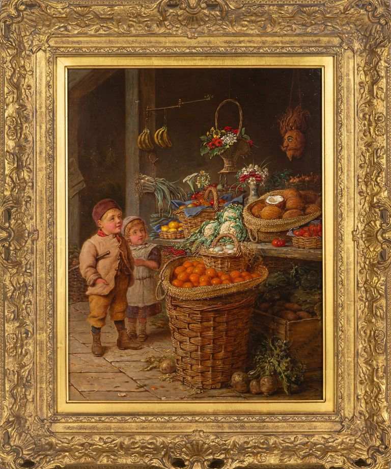 Attributed to Henry Charles Bryant, The Market Stall