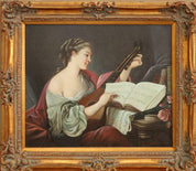 E.A Willan, "Young Woman Playing The Mandolin"