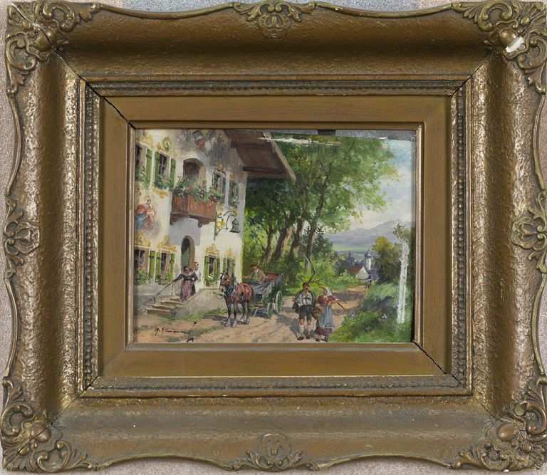 Georg Hemmrich, "Mail Coach in Mittenwald"