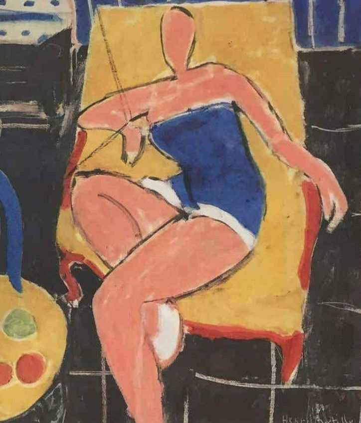 Henri Matisse - Dancer And Rocaille Armchair On A Black