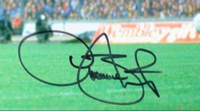 Graeme Sharp Signed 10x8 Colour Photo – 1984 FA Cup Final (Everton FC)