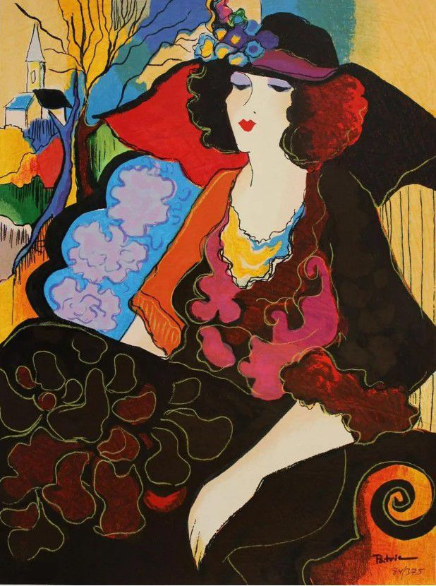 Rare Limited Edition Serigraph by Patricia Govezensky: 'Elizabeth'