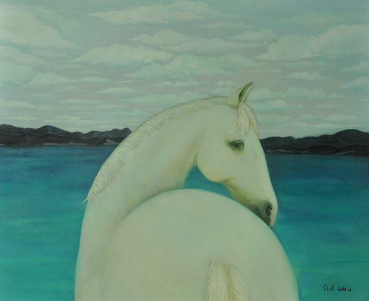 Cheng Junjun (成俊君) 'White Horse On the Other Side' - Contemporary Chinese Art