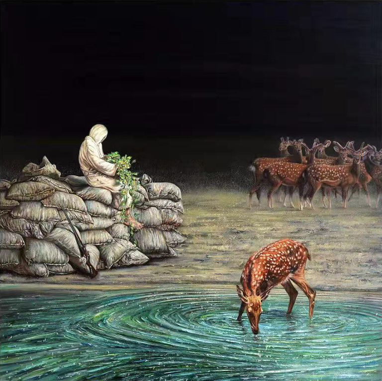 Dijin Yao  'Deer' - Contemporary Chinese Art