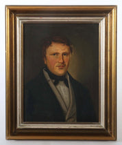 19th Century  Portrait of a Gentleman Biedermeier, German Oil on Canvas Painting