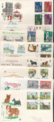 Collection of 48 First Day Covers with Stamps & FDI Postmarks Plus Fiji Royal 21st Birthday Souvenir Album