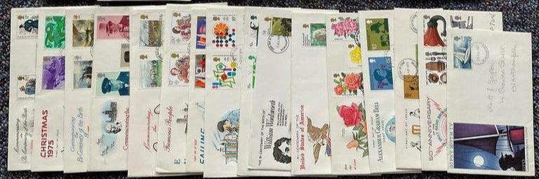 Collection of 48 First Day Covers with Stamps & FDI Postmarks Plus Fiji Souvenir Album (Royal 21st Birthday)