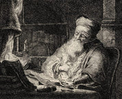 After Rembrandt van Rijn, Old man (philosopher) in a studyroom