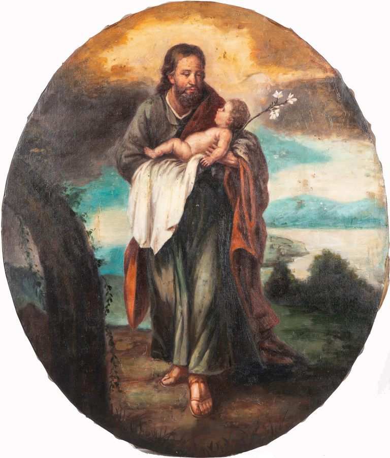 Spanish School – "San José with Child"