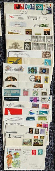 Collection of 48 First Day Covers with Stamps & FDI Postmarks Plus Fiji Souvenir Album (Royal 21st Birthday)
