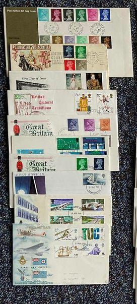 Collection of 48 First Day Covers with Stamps & FDI Postmarks Plus Fiji Souvenir Album (Royal 21st Birthday)