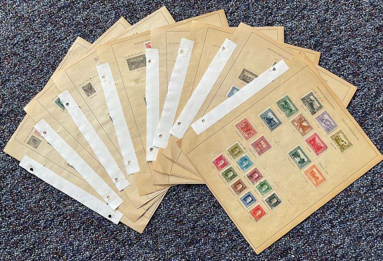 Austria Post Office in Turkey & Bosnia-Herzegovina Stamp Collection (1880s–1919) – 74 Stamps on 9 Leaves