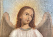 19th Century Oil Painting  'Guardian Angel'