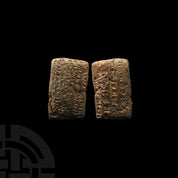 Western Asiatic Bifacial Cuneiform Tablet