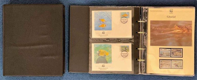 48 x WWF First Day Covers with Black Slipcased Album – Conservation Stamp Collection + Mint Sets