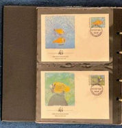 48 x WWF First Day Covers with Black Slipcased Album – Conservation Stamp Collection + Mint Sets