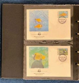 48 x WWF First Day Covers with Black Slipcased Album – Conservation Stamp Collection + Mint Sets