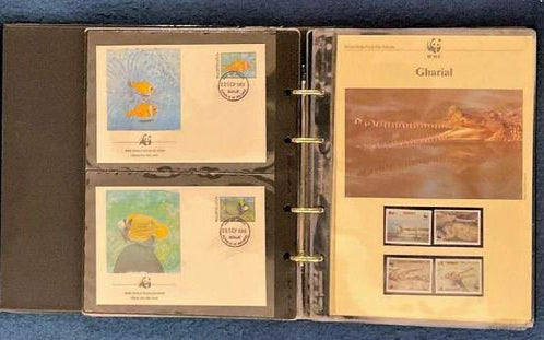 48 x WWF First Day Covers with Black Slipcased Album – Conservation Stamp Collection + Mint Sets