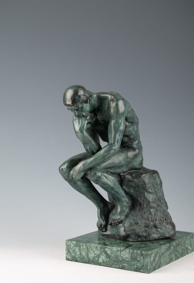 (After) Auguste Rodin, Art Sculptures of a Thinker Bronze Statue