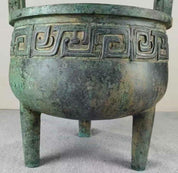 Ancient Shang Dynasty Bronze Tripod with Inscription