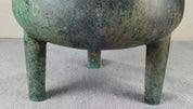 Ancient Shang Dynasty Bronze Tripod with Inscription