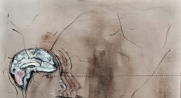 Xiaoqi Li -  Experiments on washing skulls with brush and ink