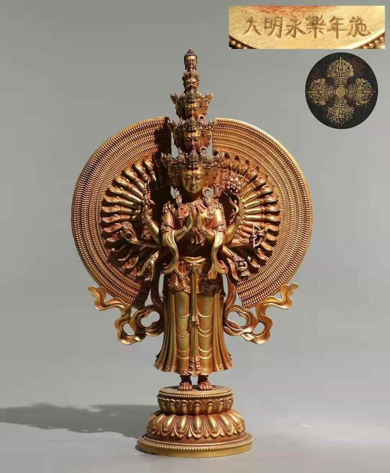 The Standing Statue of Guanyin with Thousand Hands