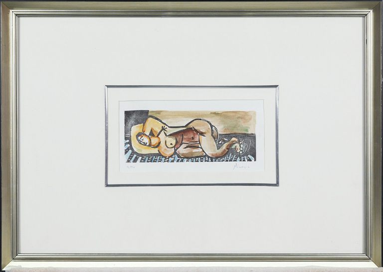 (After) Pablo Picasso, 'Woman Sleeping' - Signed Linocut Print