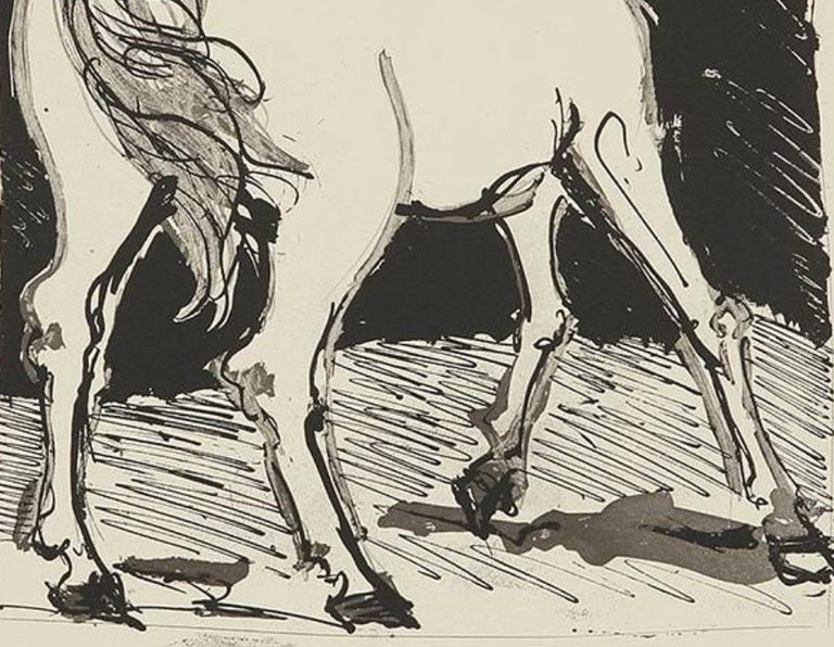 Lithography by Pablo Picasso, ''The Horse''