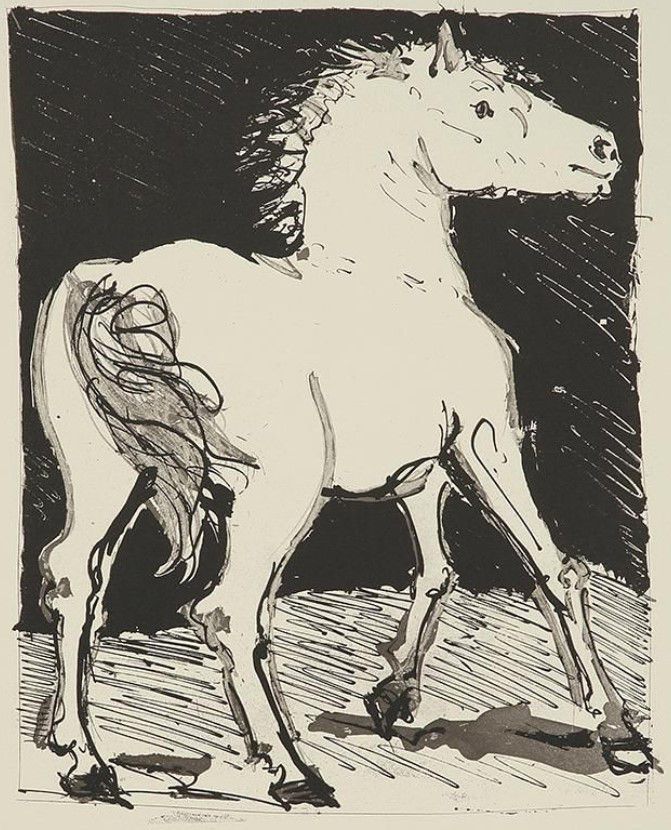 Lithography by Pablo Picasso, ''The Horse''