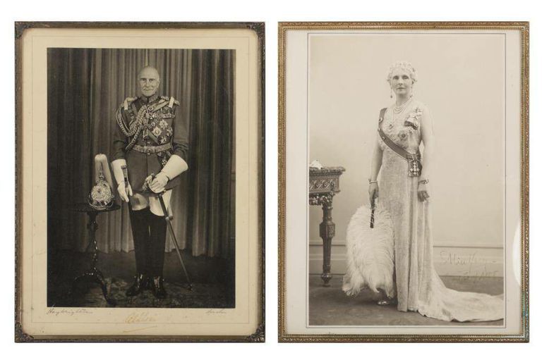 Signed Photographs of Alexander Cambridge, Earl of Athlone & Princess Alice, Countess of Athlone