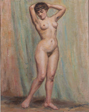 Jos van Hoyvelt "Standing nude with cloth"