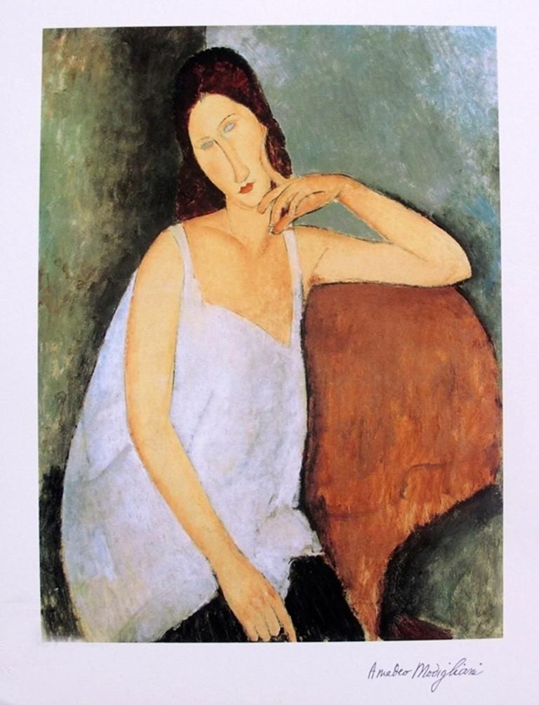 Amedeo Modigliani, 'Portrait of Jeanne Hebuterne', Giclée Print on Thick Quality Archival Paper