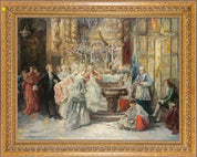 C.19th  Continental School 'Victorian Baptism Scene'